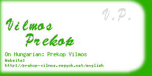 vilmos prekop business card